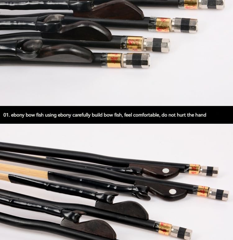 mocrcrel Professional Erhu Bow, Chinese Violin Bow，Erhu accessories, Chinese musical instrument accessories，Derived from horse tail hair (Style B) - Image 3